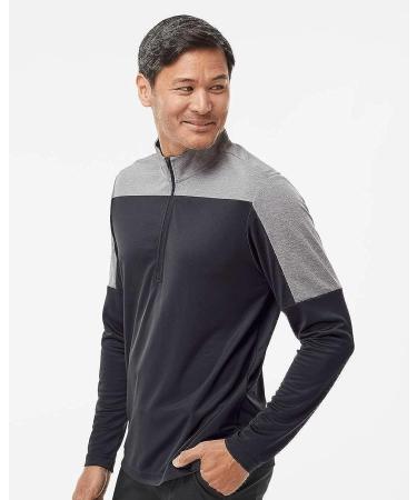 adidas Men's Lightweight Quarter-Zip Pullover - 3XL Collegiate Navy/Grey Melange - Buy Online on GoSupps.com