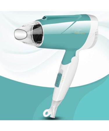 Travel Hair Dryer Small Folding Hair Dryer with Styling Nozzle 3 Speeds and Cold Air Suitable for Home and Travel Abroad (Green) - Buy Online on GoSupps.com
