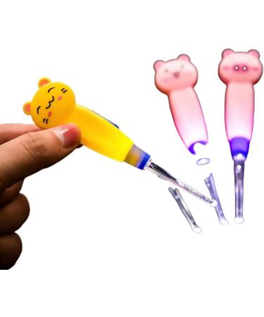 1Pc Cute Flashlight Earpick Earwax Cleaning and Removal Tools Light Led Earpick Wax for Adults and Children Ear Safe - Buy Online on GoSupps.com