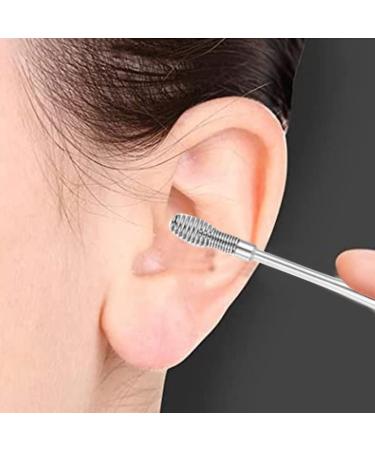 Stainless Steel Earpick Set - Spiral Earwax Removal Tool | 2pcs Ear Care Cleaner for Effective Ear Hygiene - Buy Online on GoSupps.com