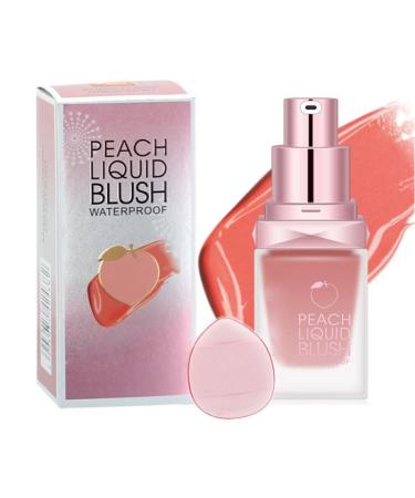 Liquid Blush Matte Velvet Cheek Blush Long-Lasting Waterproof Weightless Smudge-Proof Natural Look 0.6 Oz. (Naked color)