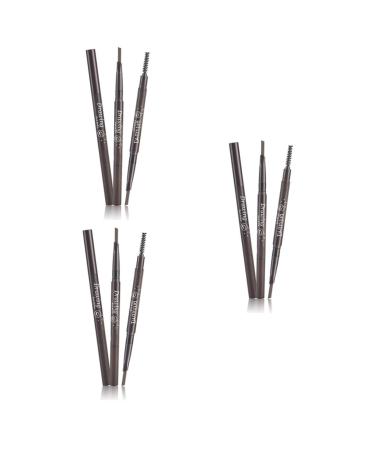 Balacoo 3pcs 2 1 Waterproof Brow Pencil Eyebrow Brush Eyebrow Pencil Brush Double Head To Rotate