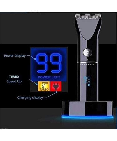 Rechargeable Cordless Hair Clippers for Men - Adjustable Trimmer Kit with Charging Stand & Blue Color - Perfect for Family Hair Cutting - Buy Online on GoSupps.com