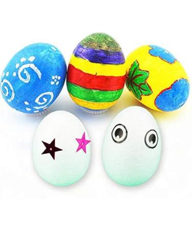 Crafare 40 Pack 2.75 Inch White Craft Foam Eggs for DIY Painting & Holiday Crafts - Buy Online on GoSupps.com
