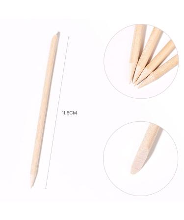 5 Pack Orange Wood Sticks Cuticle Pusher for Manicure Pedicure - Non-Toxic & Skin-Safe - Buy Online on GoSupps.com