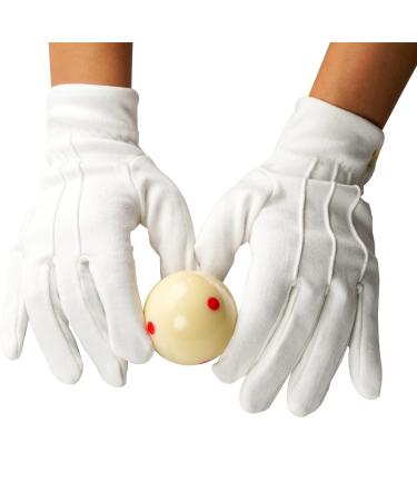 Billiard Gloves Competition Referee Gloves White 2PCS Pool Snooker Comfortable Professional Accessories