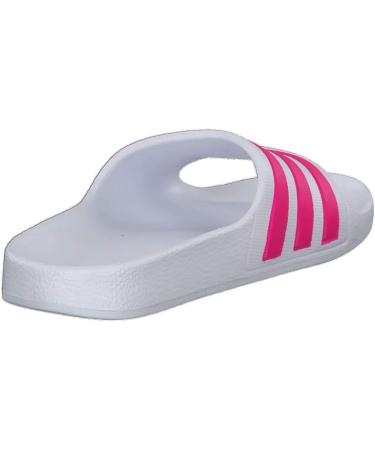Adidas Unisex Kinder Adilette Aqua Slides - Kids Sandal 29 EU - Ftwr White/Real Magenta | International Shipping Available - Buy Online on GoSupps.com