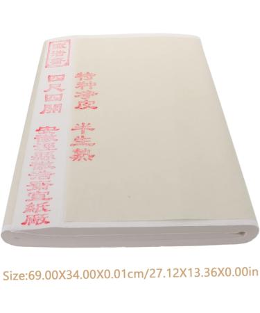 STOBOK 100 Sheets Half Cooked Rice Paper Chinese Rice Paper Professional Writing Paper Thicken Office Japan - Buy Online on GoSupps.com