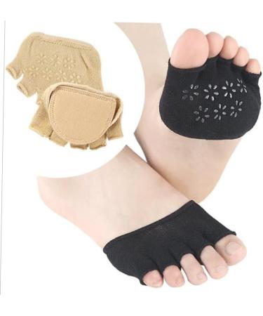 FOMIYES 3 Pairs Toe Cover Liners Socks - High Heels Massage Metatarsal Sleeve Pads & Ball of Foot Cushions for Women - Breathable Cotton Finger Protectors - Buy Online on GoSupps.com