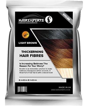 Cheveux ExpertsTM paississant Fibre Capillaire Fibre Recharge (Perte De Cheveux & Effiler Solution) - Marron clair 25g