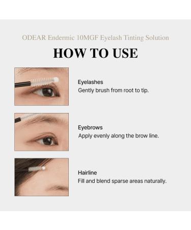 ODEAR Endermic 10MGF Eyelash Tinting Solution Advanced Growth Serum for Stronger Lashes & Brows - Buy Online on GoSupps.com