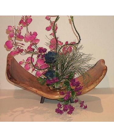 Solid Brass Ikebana Flower Cup with Tapered Pin Frog Holder - Polished Brass - Buy Online on GoSupps.com