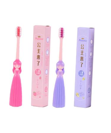 Healeeved 4 pieces of children's toothbrush toothbrushes for children kids toothbrush travel children toothbrush ergonomic toothbrush travel toothbrush toothbrush for toddlers children's needs pp 1 piece (1 Pack) sorted color sorted