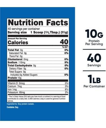 Nutricost Soy Protein Powder 1 LB - 10g Protein/Serving - Vegetarian, Non-GMO, Gluten Free - Buy Online on GoSupps.com