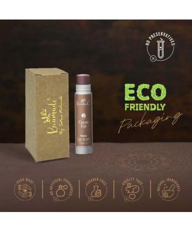 Kaumudi Handmade & Natural Lip Balm for Women & Men with Rose Damascena & Saffron Essential Oil (Cacao Lip) - Buy Online on GoSupps.com