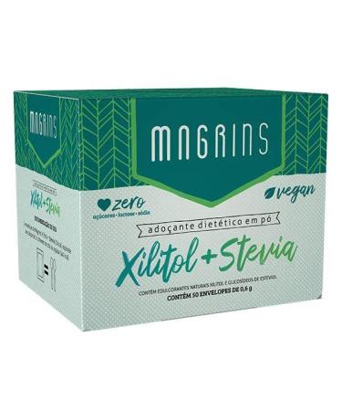 MAGRINS Xylitol + Stevia Sachet 50ct .6g Sachet "Natural Sweetener" Granulated