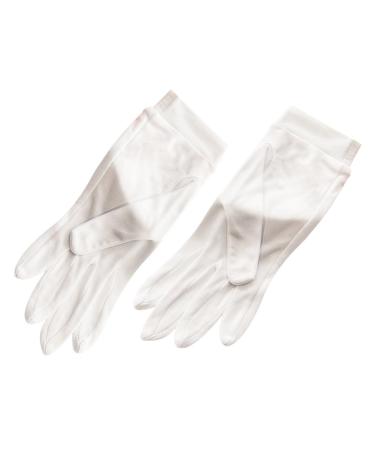DOITOOL 1 Pair Grooming Gloves Dry Cracked Hands Gloves Beauty Supply Hand Accessory Lotion Gloves Wristband Hydrating Lotion Inspection Gloves Beauty Products White Silk Summer