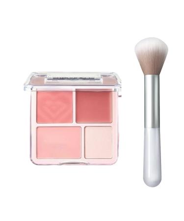 ARYIMYDP 4in1 Cream Blush palette with brush water gel cream blush for natural shine with pleasant texture and long hold including highlighter brush for precise application
