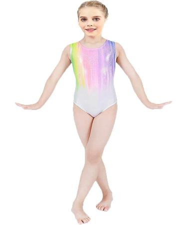 ZIZI Sparkle Rainbow Gymnastics Leotard for Girls 7-8Years - Athletic One-piece Dancewear - Buy Online on GoSupps.com