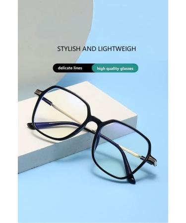 4 Pack Oversized Blue Light Blocking Reading Glasses for Men & Women - Fashionable Computer Readers 2 Diopters - Buy Online on GoSupps.com