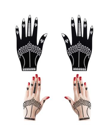 Kotbs 18 Sheets Temporary Tattoo Stencils - Indian Arabian Henna, Glitter, Airbrush Tattoo Stickers for Women, Men, Kids - Hand Body Art - Buy Online on GoSupps.com