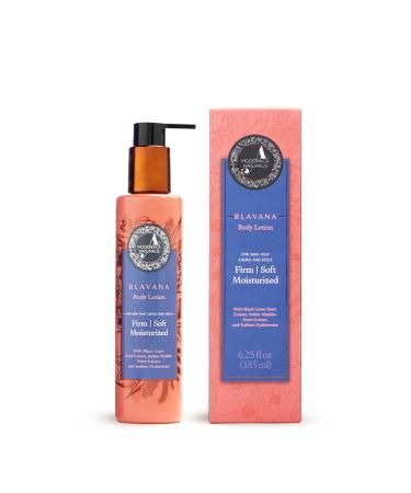 Blavana Body Lotion Intensely Moisturizes Dry Crepey Skin on the Neck Arms Thighs & Legs | Fast-Absorbing Lightweight | Black Gram + Indian Madder + Sodium Hyaluronate + Glycerin | 6.25 fl. oz