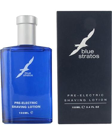 Blue Stratos Mens Grooming Pre Electric Shaving Lotion 100ml Gift Set Of 6 Uk