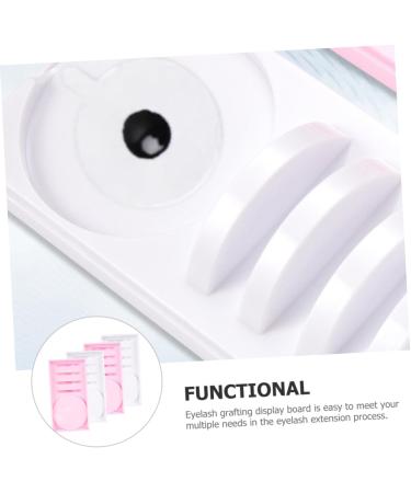  Healvian Healvian 4 Piece Lash Grafting Pallet Durable Eyelash Pallet with Surface Practical for Eyelash Extensions Suitable for Professionals Beginners Available in Pink White - Buy Online on GoSupps.com
