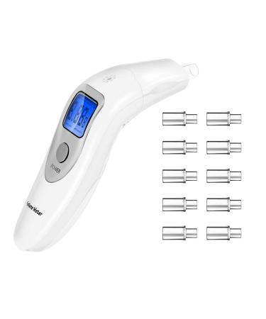 Ketone Meter Portable Digital Ketone Breath Analyzer KetogenicTester with 10pcs Mouthpieces(White)