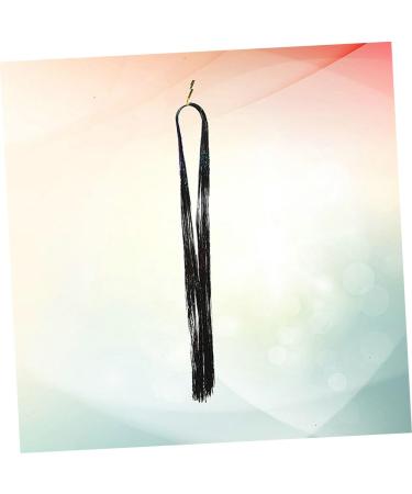 Didiseaon 1pc Extensions Glitter Hair Extensions Color Wig Wigs Colored Ladies Wigs Sparkle Hair Extensions Colorful Wigs Womens Wigs Tinsel Hair Extensions M Black - Buy Online on GoSupps.com