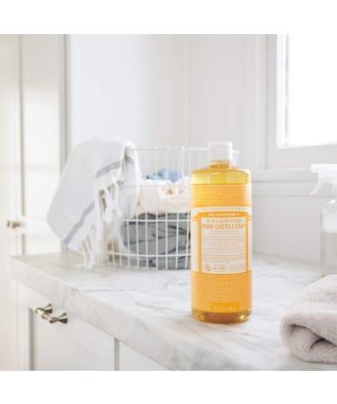 Dr. Bronner's Citrus Pure-Castile Liquid Soap 32oz - Organic & Vegan | 18-in-1 Uses for Face, Body, Hair, and Household Tasks - Buy Online on GoSupps.com