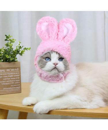 XIMISHOP Cute Costume Bunny Rabbit Hat with Ears for Cats & Small Dogs Party Costume Easter Pet Accessory Headwear(Pink) - Buy Online on GoSupps.com