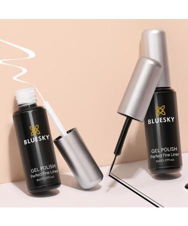 Bluesky Gel Polish Fine Liner Nail Art Gel Polish Black Chalk - 8g Matte Fine Line Gel for Nail Design (Requires Drying Under UV LED Lamp) - Buy Online on GoSupps.com