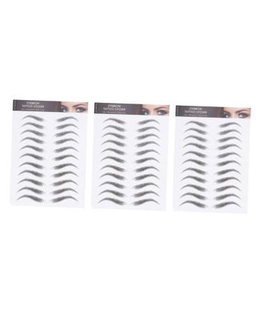 WOFASHPURET 3 Sheets Waterproof Eyebrow Stickers Eyebrow Tool Mens False Eyebrows Cosmetics Makeup Tools 1 count (Pack of 1) Black 2