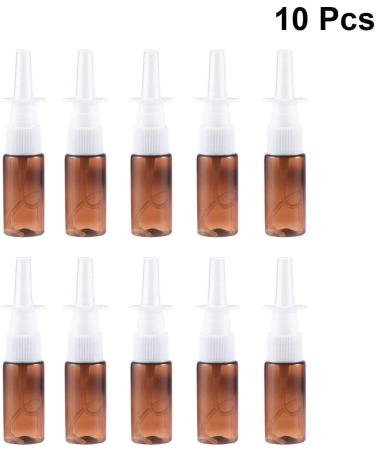 10pcs 15ml Portable Nasal Sprayer Bottles - Refillable Fine Mist Spray Bottles (Brown PET) for International Shipping - Buy Online on GoSupps.com