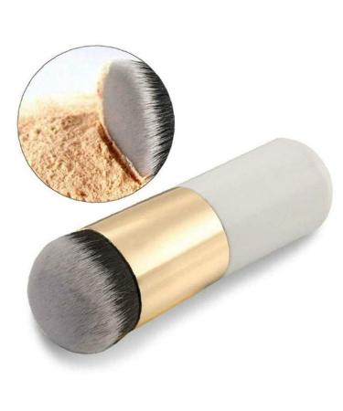 1PC Professional Flat Kabuki Brush - Soft Boral Foundation & Powder Blender for Creams & Liquids | White Color - Buy Online on GoSupps.com