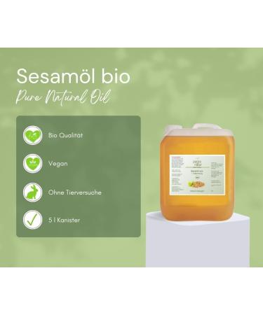 Pagra Natur Massage Oil - Organic Virgin Sesame Oil 1st Cold Pressed 5L Canister - Premium Quality for Relaxation & Wellness - Buy Online on GoSupps.com