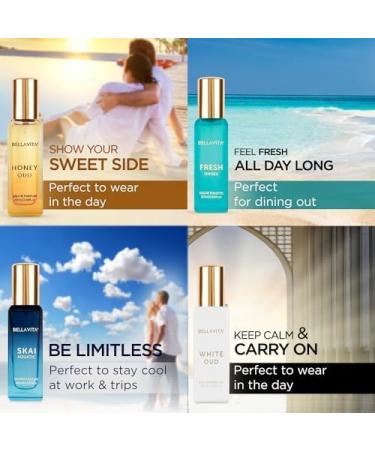 Unisex Perfume Gift Set 20ml X 4 for Christmas & New Year | SKAI FRESH WHITEOUD HONEY OUD Perfume | Long Lasting Perfume for Men & Women - Buy Online on GoSupps.com