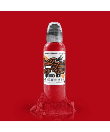 Sailor Jerry Red Tattoo Ink - World Famous Professional Tattoo Supplies - Bold & Skin-Safe 1 oz Vegan Ink - Non-Toxic Permanent Tattooing - Buy Online on GoSupps.com