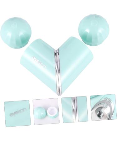 Solustre Heart-Shaped Contact Lens Case - Easy Colorful Duplex Box with Container - Plastic Green 9.5x3cm - International Shipping Available - Buy Online on GoSupps.com