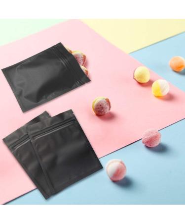 100 Pack 3x4 Inch Smell Proof Matte Black Resealable Mylar Bags - Foil Pouch Flat Bags - Buy Online on GoSupps.com