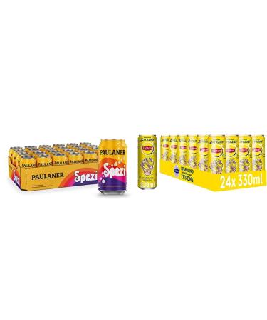 Paulaner Spez 24er Dosentray disposable (24 x 0.33l) & Lipton Ice Tea Sparkling x Twenty4Tim iced tea with carbon dioxide and lemon taste one -way can (24 x 0.33 l) (packaging design can deviate) Paulaner special 7 x 0.33l bundleiced tea