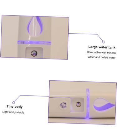 Gogogmee 1pc Mist Sprayer Face Moisturizing Sprayer Portable Humidifer Rechargeable Facial Sprayer Nano Facial Mister Mini Humidifier Steamer Eyeliner Stickers for Eyes Handy Sprayer White - Buy Online on GoSupps.com