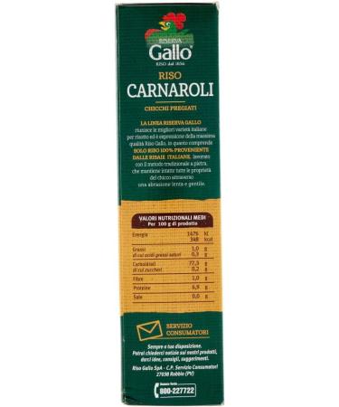  Italian Gourmet E.R. Gallo Riserva Carnaroli 100% Italian Rice Cooking Time 15 Minutes Ideal for Risottos 1 kg Pack + Gourmet Italian Tomato Pulp Box 400 g - Buy Online on GoSupps.com