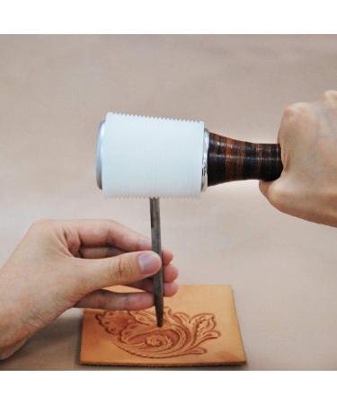 OWDEN Professional Leather Carving Hammer - High Quality Nylon Head with Leather Grip Handle - Leather Tools for Handmade DIY Leathercraft (Large 1.2 LB) - Buy Online on GoSupps.com
