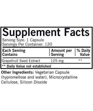Kirkman Labs Grapefruit Seed Extract 125 mg - 120 Capsules | Natural Antioxidant Support - Buy Online on GoSupps.com