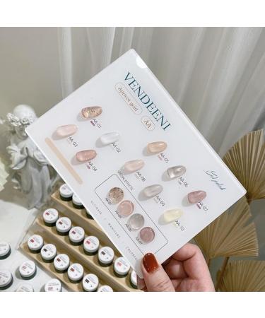 10 Colors/Set Gel Nail Polish Sequins Glitter Transparent UV Gel Varnish Colorful Purple Blue Nail Art Gel Lacquer - (Color: AA)