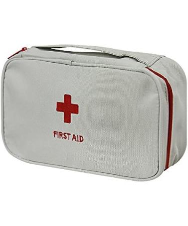 Oxford Fabric Medical Bag - Travel First Aid Bag for Families | Caregiver Emergency Bag in Red/Grey - Buy Online on GoSupps.com