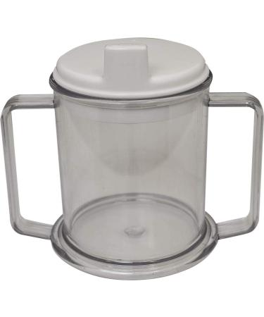 Two Handled Cup Dual Handles for easy Holding Living Aid for the Elderly those with a Weaker Grip Disabilities Tremors Parkinson's or Arthritis Aids independent Drinking as reduces spillages