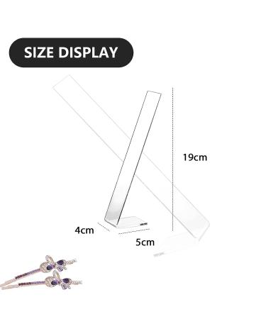Acrylic Hair Clip Display Stand Set - L-Shaped Hairpin Holder for Girls | Transparent Holder for Hair Clip Organization - Buy Online on GoSupps.com